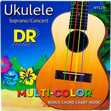 DR Strings Ukulele MultiColor Soprano Concert Strings