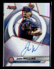 2025 Bowman's Best #B25-JWI Jaxon Wiggins Best of 2025 Auto Refractor Cubs
