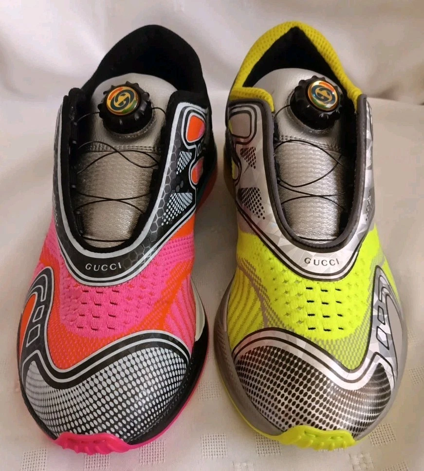 Gucci Ultrapace R Mismatched - Neon Pink Yellow for sale | eBay
