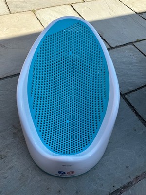 Angelcare Soft Touch Baby Badewannenstütze Blau Aqua Weiß 0-6 Monate Angel Care