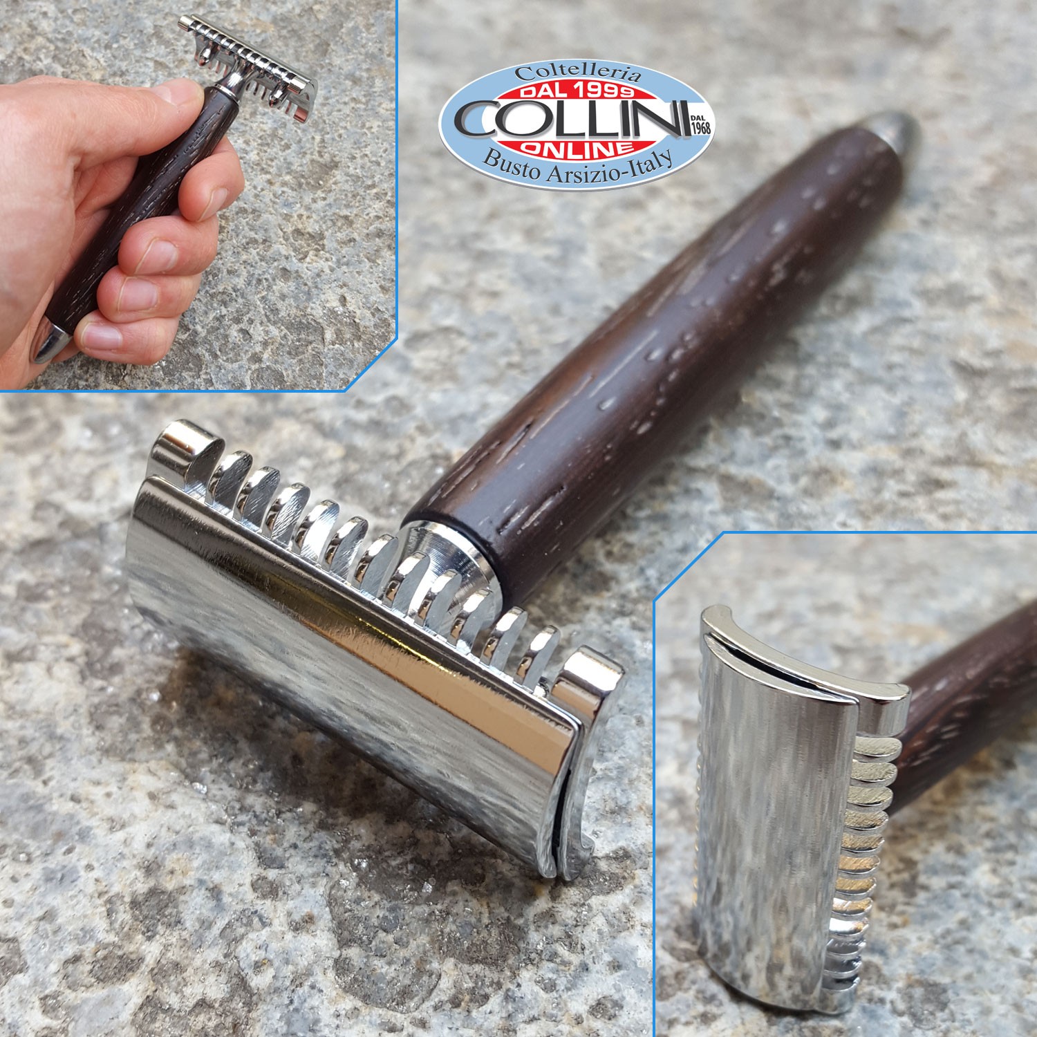 Fatip 42112 Rasoio Sicurezza Wengé | Il Massimo del Taglio Open Comb
