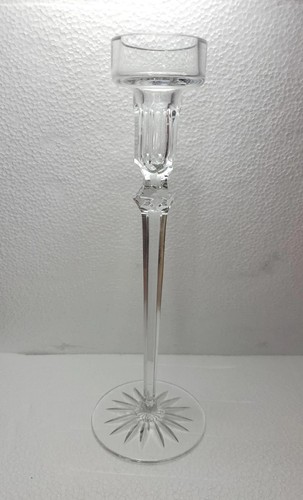 Elegante candelabro cristallo firmato Rogaska Richmond sottile 10" conico portacandele - Foto 2 di 5