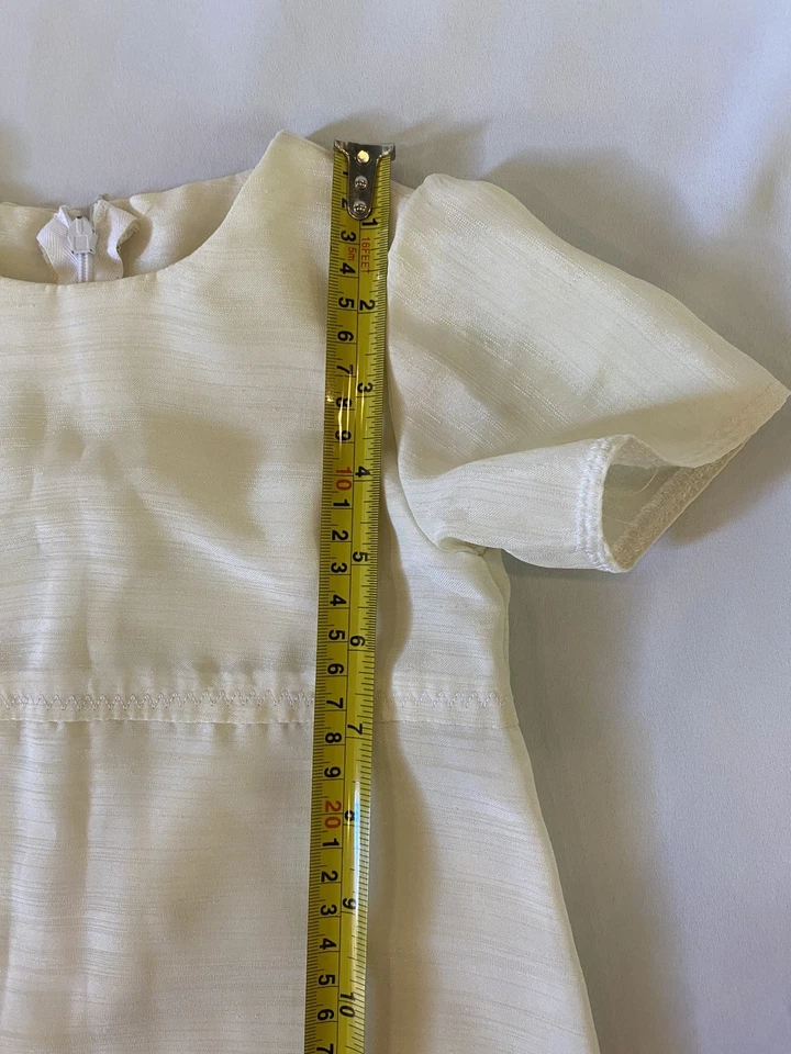 Amish Mennonite Modest Girls Dress, Ivory, Zipper - Image 4 of 4