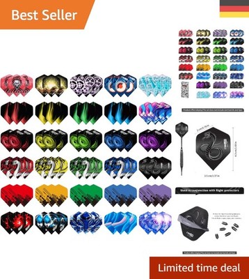 Cyeelife Dart Flights 90 Stück   Hohe Qualität für Soft- und Steel-Tip Pfeile