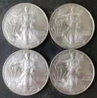 Lot of Four 2008 $1 American Silver Eagle Dollars