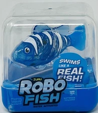 Zuru Robo Alive FISH Color Change Water Activated HTF Blue With White Stripes