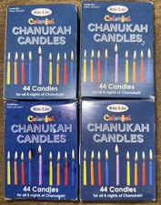 Chanukah Hanukkah Candles Rite Lite, Candles Multicolor, 44 Count Lot Of 4