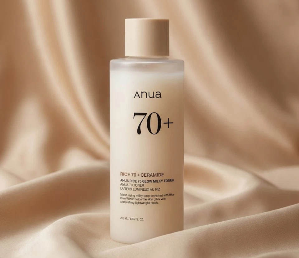 ANUA Rice 70Glow Toner 250ml–Milky Brightening Hydration for Smooth Radiant Skin