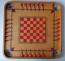 Antique Vintage 2-Sided The Carrom Co Wooden Game Board No. 106 BOARD ONLY