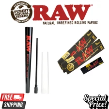 RAW Perfect Cone Maker + 2 Black Classic KS Slim Papers + RAW Tips