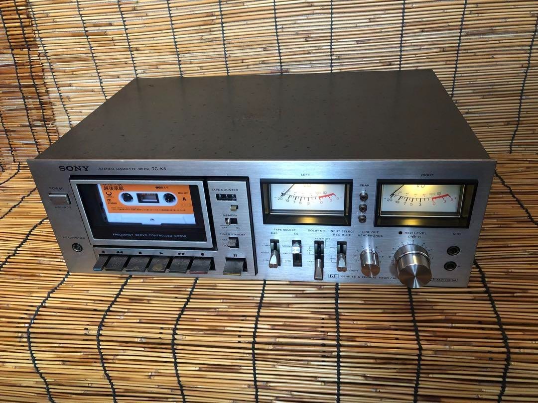 Sony TC-K5 Cassette Deck Green Motor Dolby B Noise Reduction