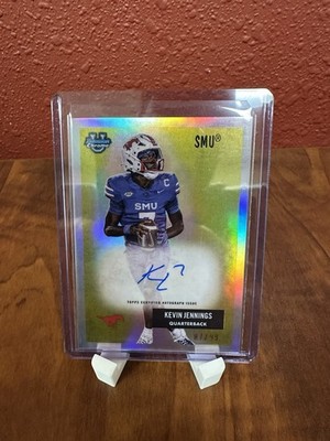  2025 Bowman Chrome U Kevin Jennings - 1955 Variation Yellow Auto /99 SMU 