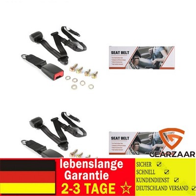 2x 3 punkt gurt Sicherheitsgurt Für BMW VW Audi Universalgurt + E Prüfung 373cm