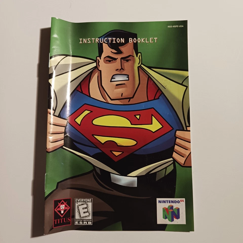 Juego Superman by Titus Auténtico Nintendo 64 N64 con Estuche/Folleto Foto 3 de 3