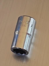 Snap-On Tools USA 1/4 Drive SAE Size 1/4" Double Square 8 Point Socket TM408