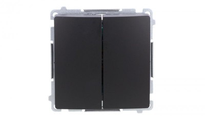 Simon Basic Łącznik świecznikowy (moduł) 10AX, 250V, szybkozłącza czarny BMW5.01