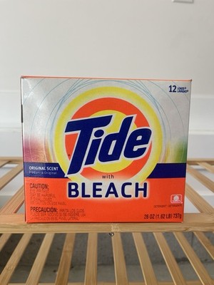 Tide WithBleach Original Powder Laundry Detergent  12 Loads !