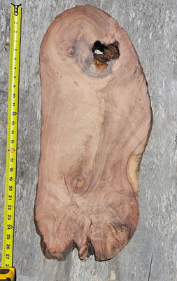 Live Edge Old Growth Redwood Slab Round 27x12x1
