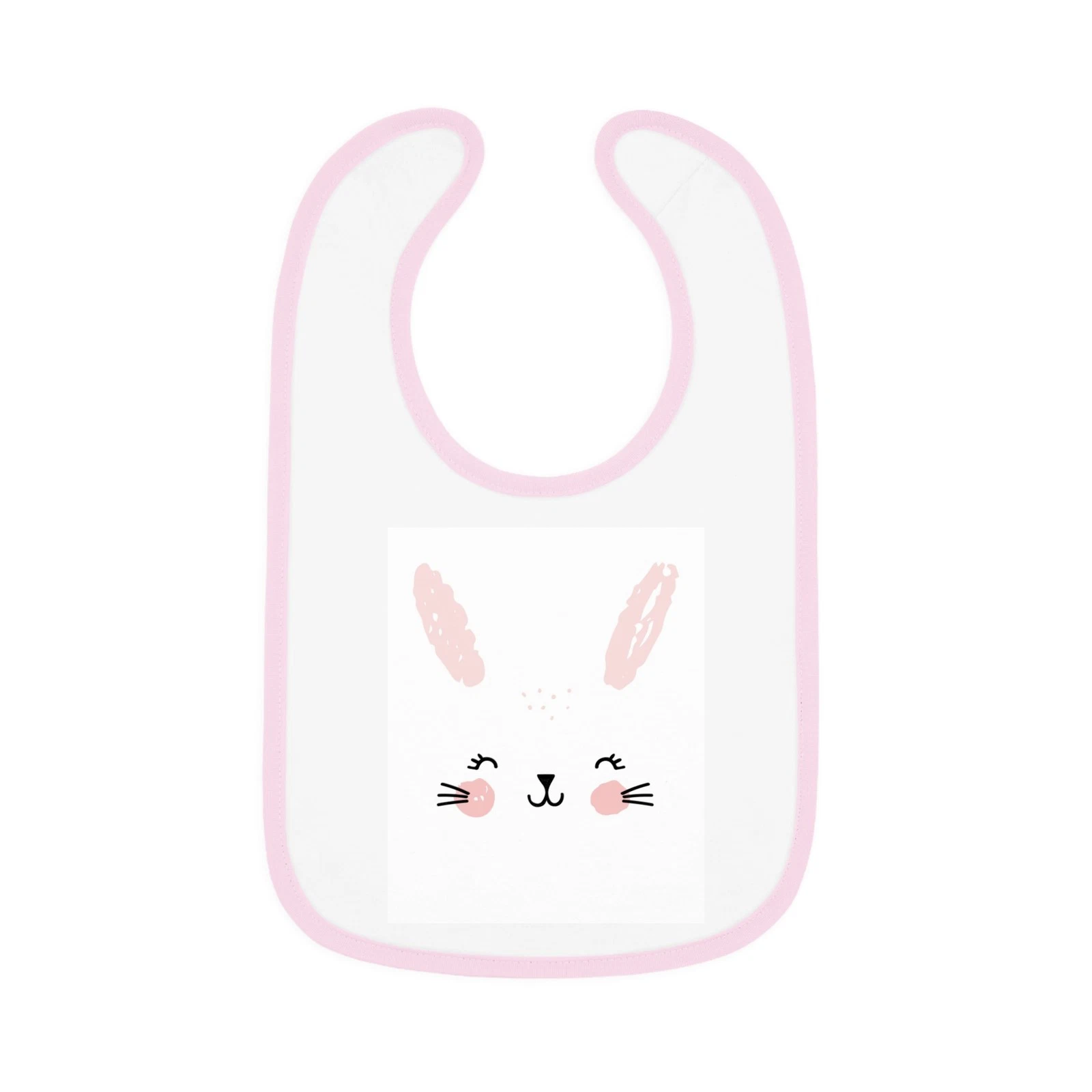 Cute Bunny Baby Bib with Contrast Trim, Toddler Feeding Accessory, Gift [...]