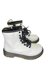 Dr. Martens Girl Youth Fashion Boot 1460J 25634348 Romario Leather White Size 12