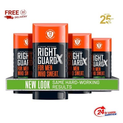 Right Guard Xtreme Defense Invisible Solid Antiperspirant Deodorant, Fresh Blast