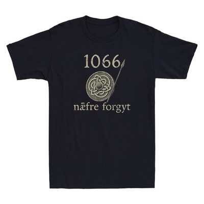 #ad 1066 Naefre Forgyt Never Forget Viking England History Vintage Men#x27;s T Shirt Tee $17.99