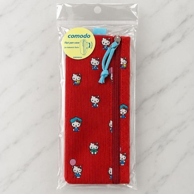 Hobonichi 2027 Hello Kitty Collab Flat Pen Case comodo Sanrio Red Tie Fabric New