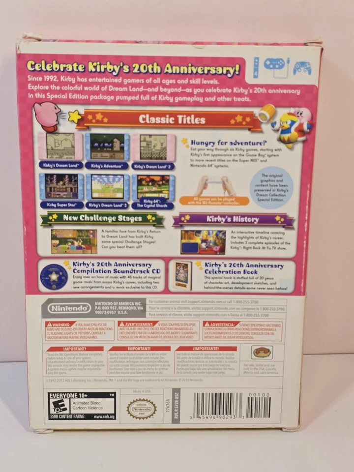 Kirby's Dream Collection - Special Edition (Nintendo Wii, 2012) COMPLETE  - Image 2 of 4