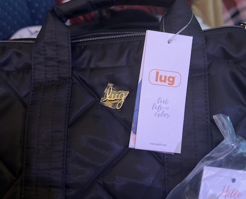 Borsa a tracolla Lug Dory Mini Tote nera doppio manico + drizzle nera entrambe nuove con etichette - Foto 2 di 4