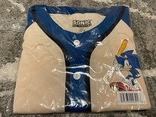 Sega Boys' Sonic The Hedgehog 2 Pack Baseball Jersey  T-Shirt Bundle XL 14-16 