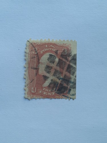 USA: Washington 1867, 3c. WITH GRILL. Jumbo Margins. Used. VERY NICE Stamp. - Picture 7 of 10