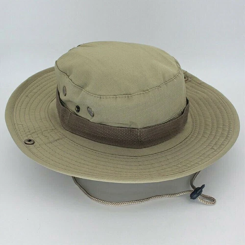 Wide Brim Sun Hat UV Protection Bucket Cap For Hiking Camping Fishing Safari Men - Picture 23 of 25