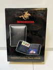 @ NIB NEW Winchester Hunting Fishing Photo Album 4x6" Black Genuine Leather