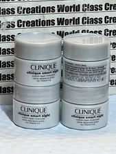 4 X CLINIQUE SMART NIGHT CUSTOM REPAIR MOISTURIZER CREAM - DRY COMBINATION-0.5X4