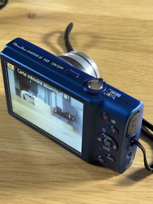 Canon PowerShot A4000 IS 16MP 4x Digital Zoom Blue 95% NEW English