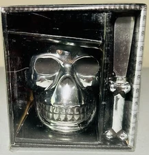 Bone Collector Chrome Skeleton Skull Dip Bowl and Spreader Set Boston Warehouse