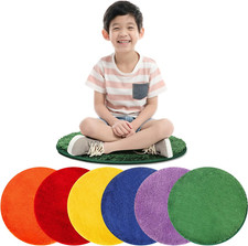 6 Pieces Colorful Carpet Circle Seats 18 Inches round Kids Classroom Floor Mat S