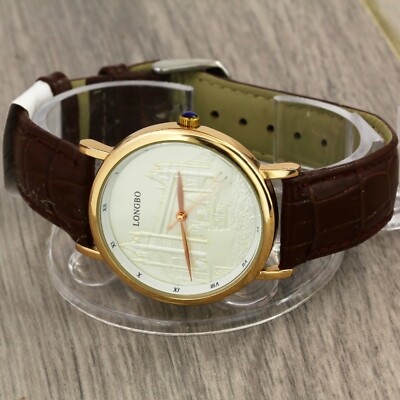 Longbo 80035G quartz unisex wristwatch mineral glass fully