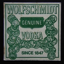 Wolfschmidt Genuine Vodka Since 1847 Coaster (B300)