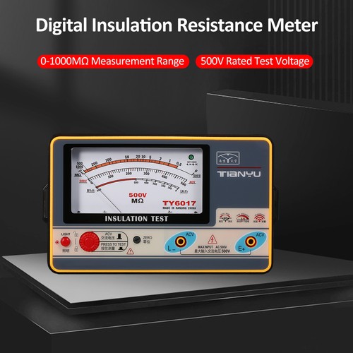 Insulation Resistance Meter Digital Ohmmeter Handheld Insulation Q8O7 - Picture 7 of 8