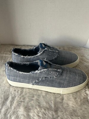 Rocket Dog Afina Dean Slip On Sneakers Womens 10 Canvas Frayed Edge Casual Shoes