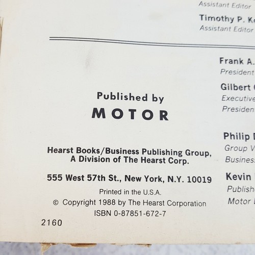 Motor Auto Engine Tune Up Electronic Repair Manual Serv Prof Trade 1985-1989 - Picture 6 of 11