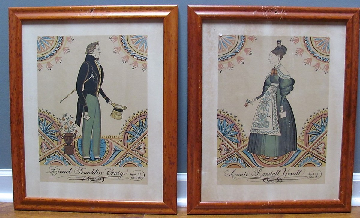 Antique Lionel Franklin Craig/ Annie Randall Yoxall framed prints