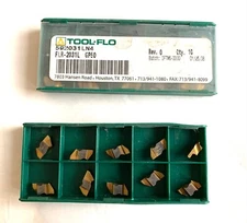 TOOL-FLO Carbide Inserts - FLR-2031L GP50 - Qty. 10 - NEW