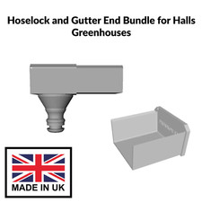 Greenhouse Guttering End Cap with Hose Connector and End Cap BUNDLE