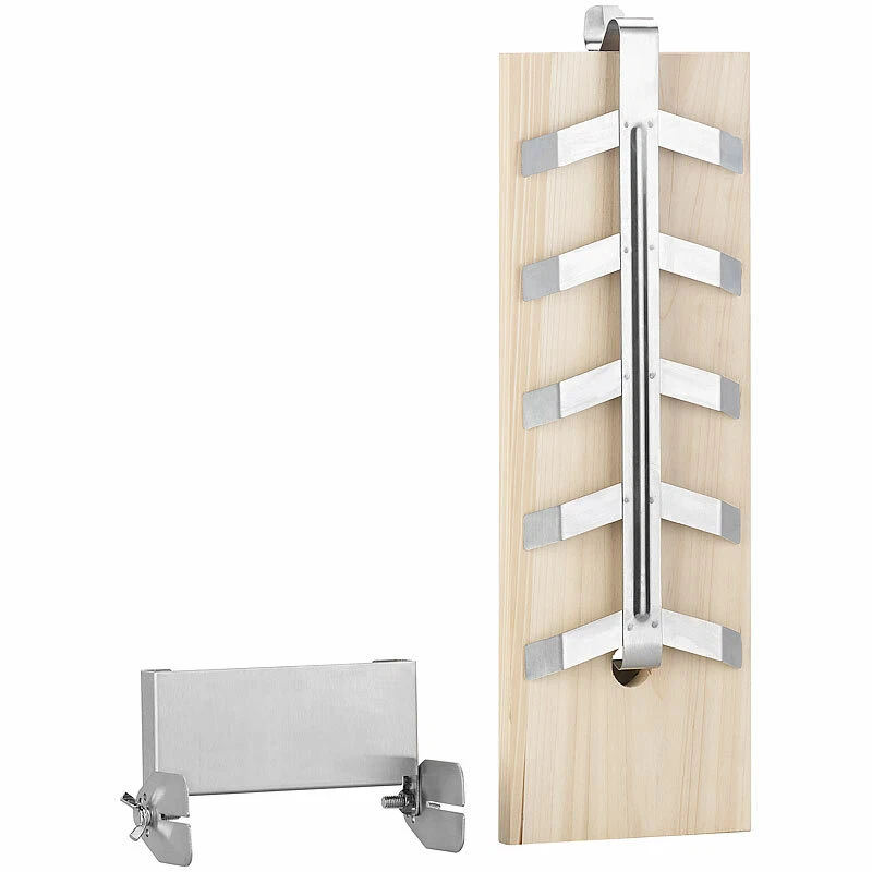 Flammlachs-Bretter, Zedernholz, neigbare Edelstahl-Halterung, 2er-Set - Bild 3 von 4