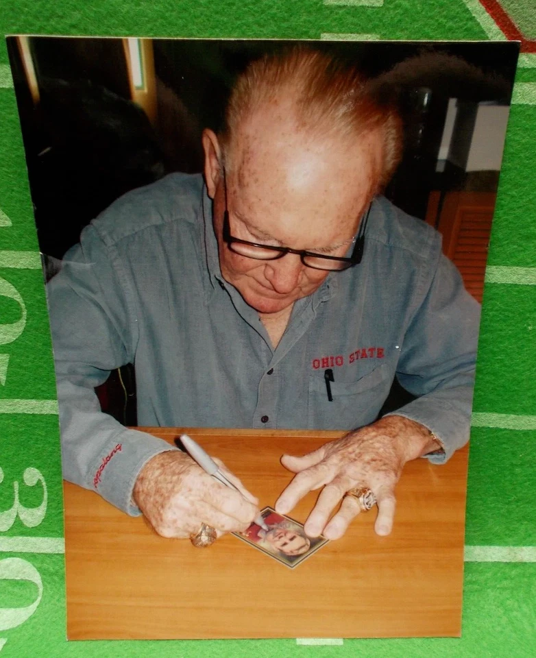 Howard "Hopalong" Cassady~ Autographed 1955 Heisman LINEN card Ohio State~PROOF~ - Image 2 of 3