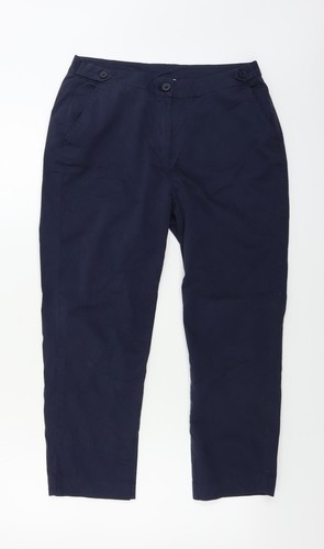 John Lewis blaue Damenhose aus Baumwolle Größe 10 L22 in normal