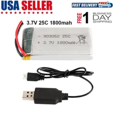 903052 3.7V 25C 1800mAh Li-po battery with USB Charger For RC Quadcopter Drone
