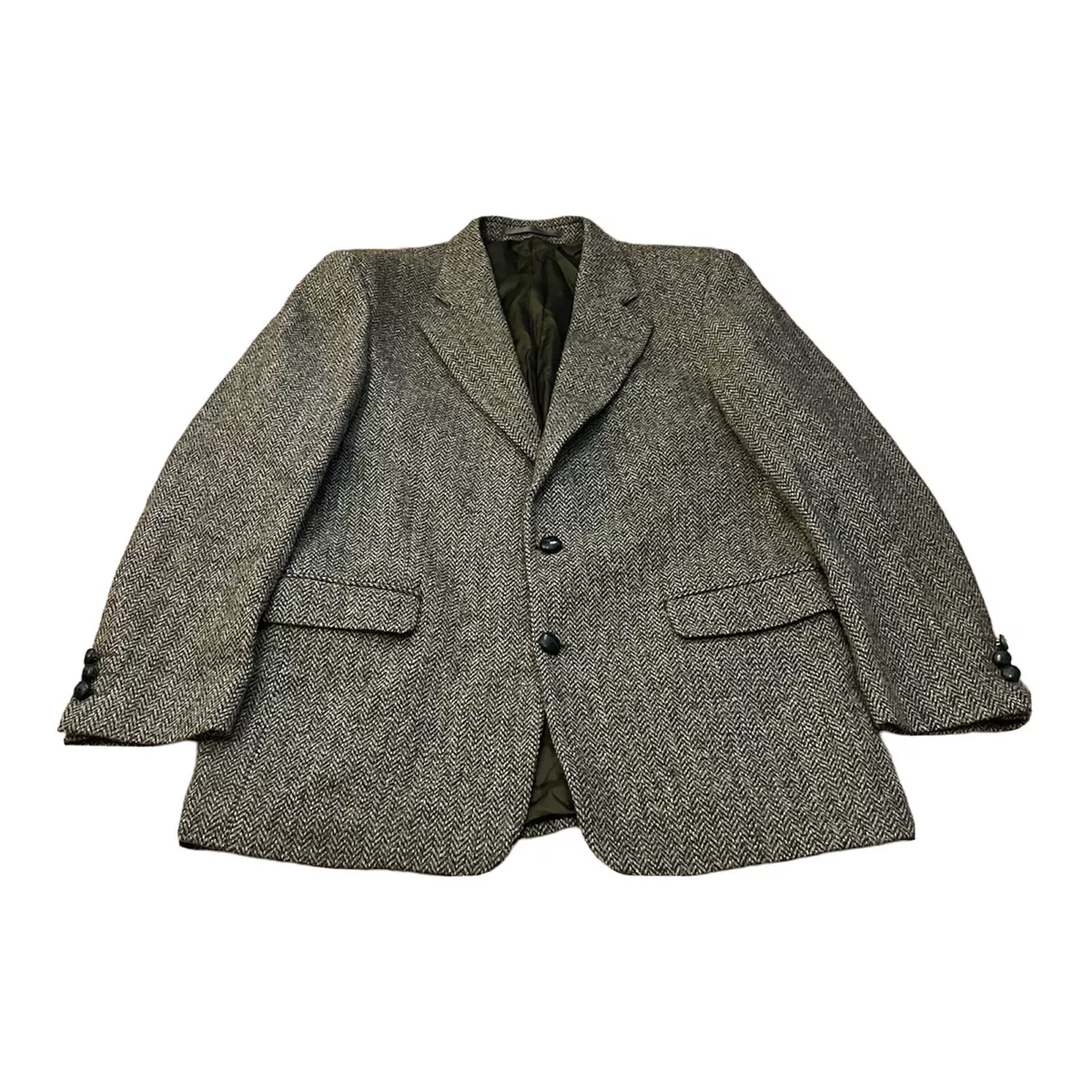 Kilmaine Mens Harris Tweed Wool Green Vintage Blazer Jacket Size